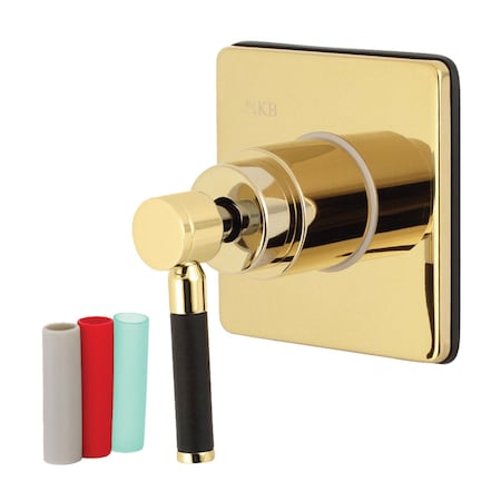 Kingston Brass KS3042DKL Kaiser Three-Way Diverter Valve W/ Trim Kit, Polished Brass KS3042DKL
